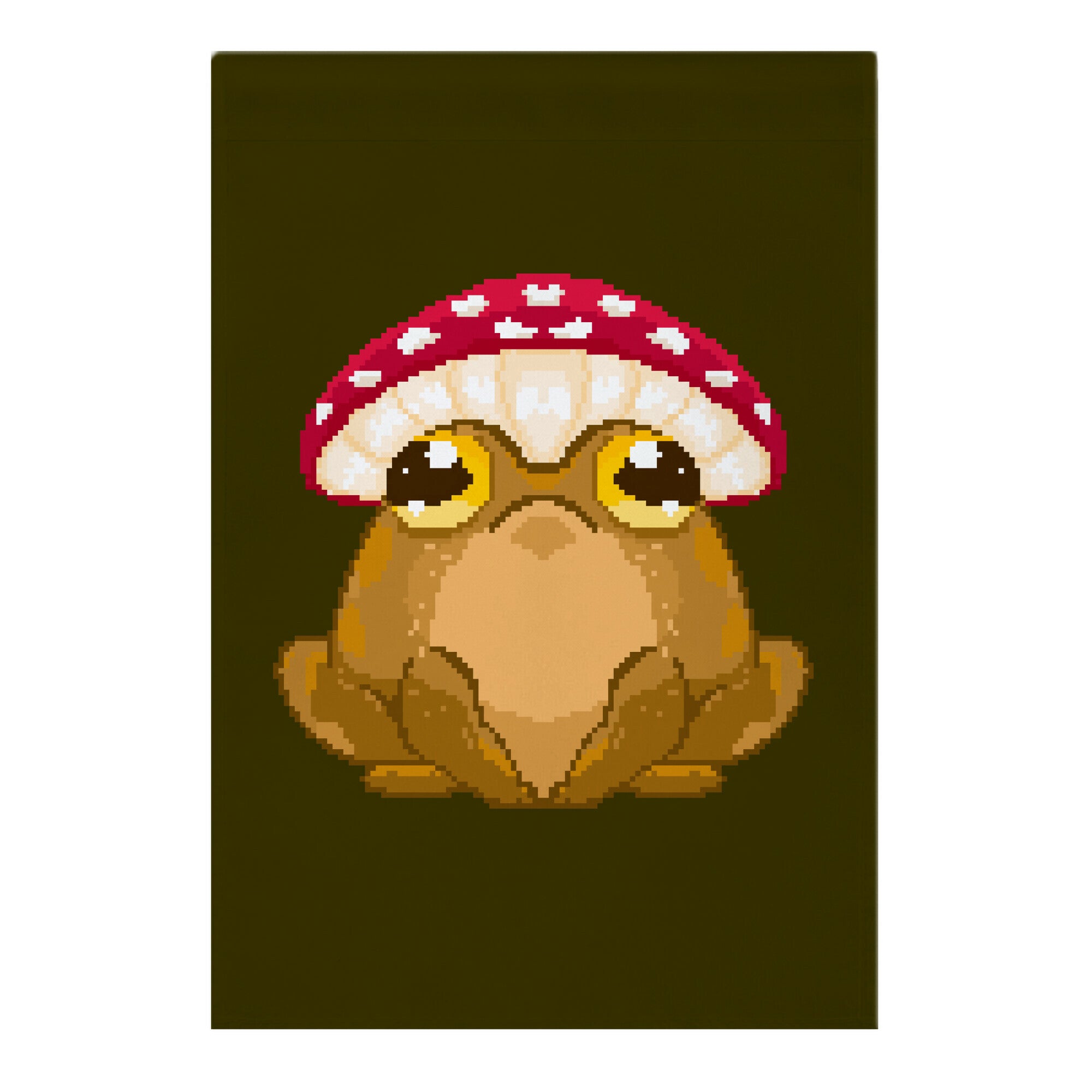 Pixelated Toad in Mushroom Hat Garden Flag